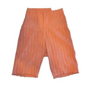 OFFLINE by Aerie OG Ribbed High Waisted 7 Inch Bike Shorts Terracotta XS